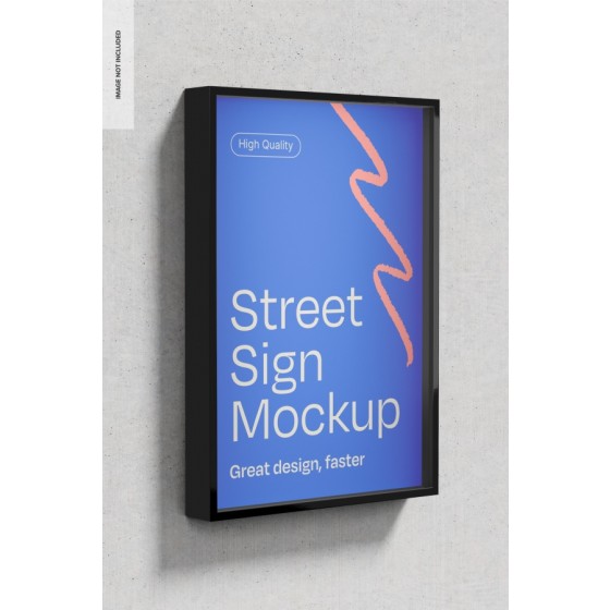 Wall Advertisement Display Mockup PSD Template for Wall Ad Design